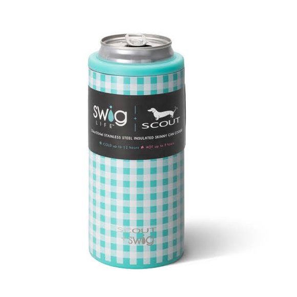 Swig Life Other - Swig Gingham Plaid Skinny Can Cooler